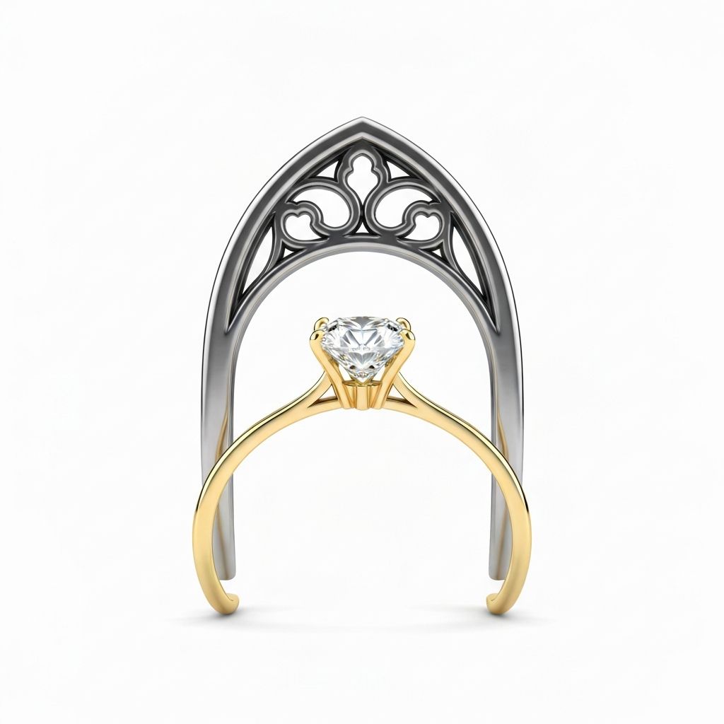 Cathedral engagement ring setting