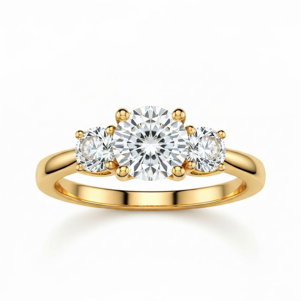 Three-Stone engagement ring setting